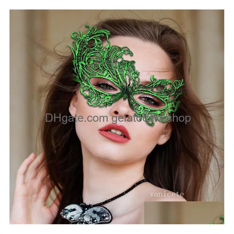 gilded thickened lace mask party half face halloween masquerade ball masks sexy fun eye maskzc955