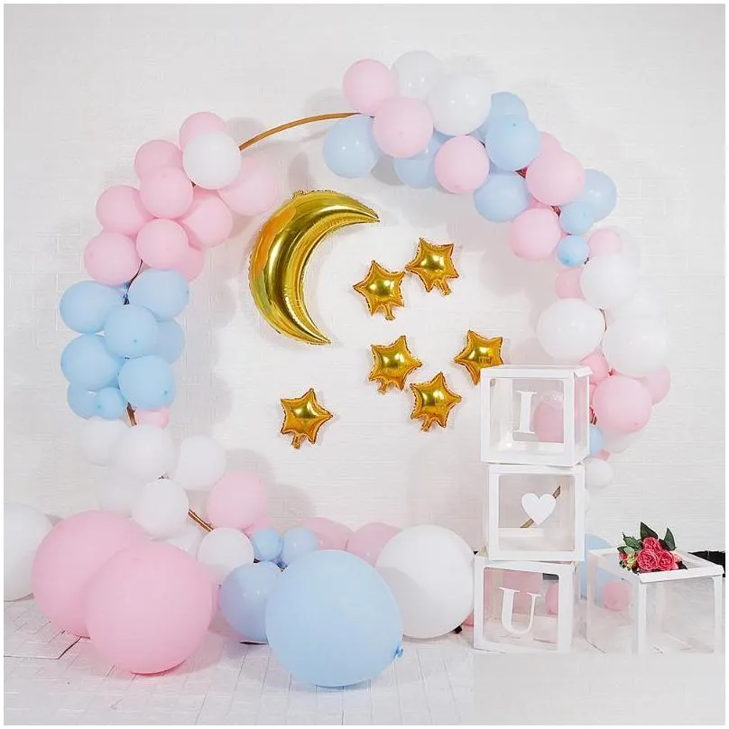 party decoration wedding mariage round wrought iron backdrop arch stand diy stage circle outdoor background frame birthday