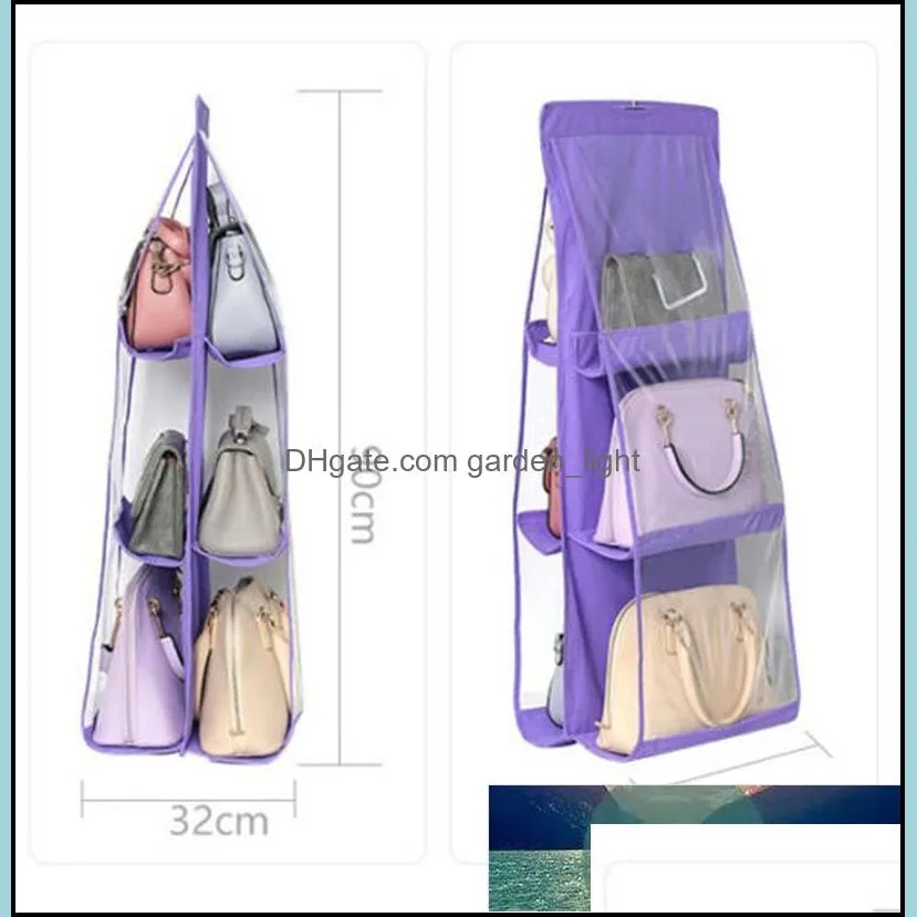 3 layers folding shelf bag 6 pocket foldable hanging bag purse handbag organizer door sundry pocket hanger storage closet hanger1 factory price expert