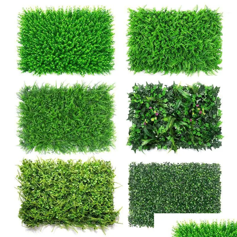 decorative flowers wreaths artificial grass lawn turf simulation plants landscaping wall decor green plastic door shop image backdrop