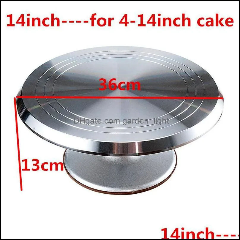 cake stand baking tool 10 12 14 inch mounted cream table turntable rotating base turn around decorating pastry tools