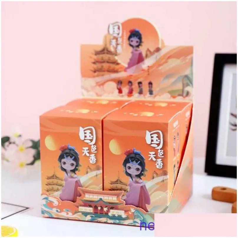 factory outlet national fashion blind box ancient style color and natural fragrance four beauty resin hmade doll living room