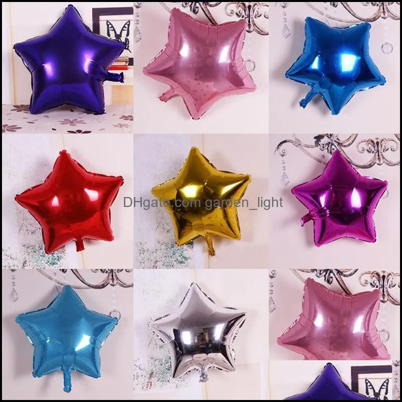 18 inch star aluminum film balloon wedding party decoration colorfull inflatable balloon foil balloon