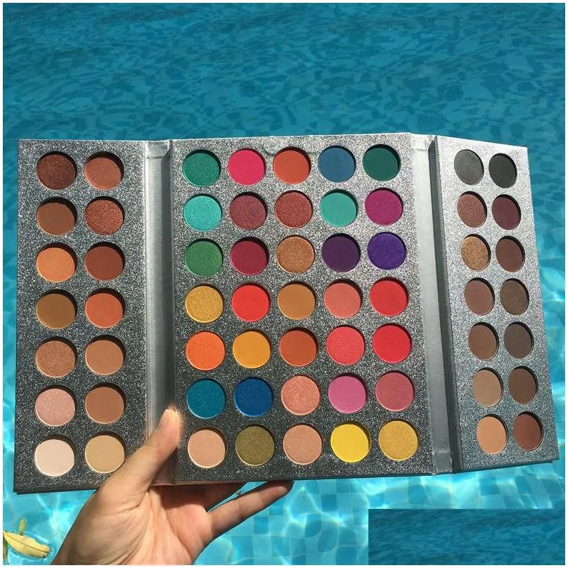 makeup beauty eyeshadows palette eyeshadow palettes 63 colors gorgeous me easy to wear waterproof glitter and matte maquillage