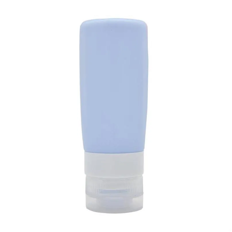 liquid soap dispenser 85ml portable silicone refillable bottle empty travel packing press for lotion shampoo squeeze containers