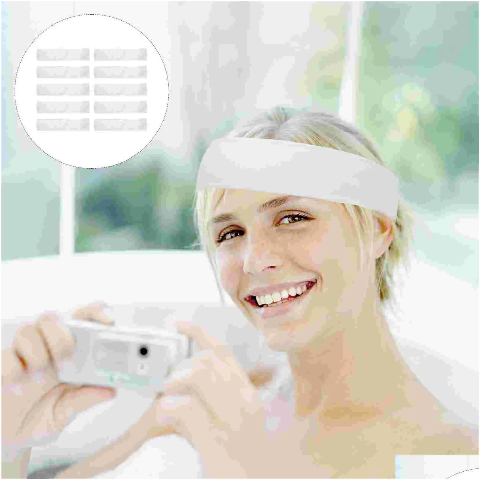 headbands 48pcs disposable hairbands nonwoven fabric beauty salon face wash headband spa headband skin care hair band 221107