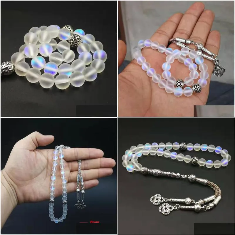 charm bracelets austrian crystal tasbih 33 66 99 beads with metal tassel style crystal women prayer beads gift muslim rosary 221028