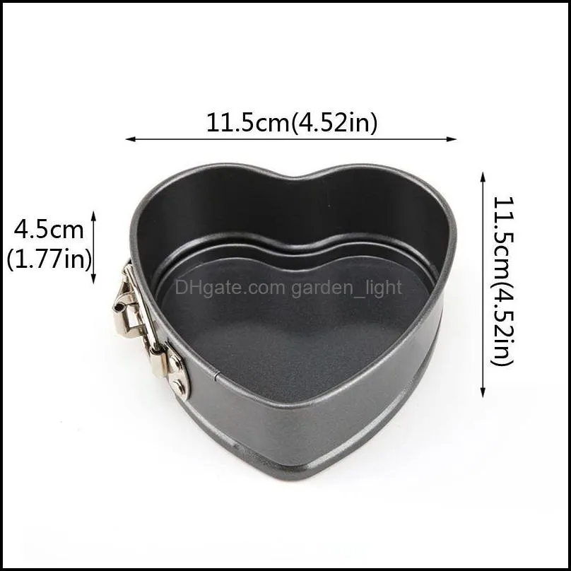 pcs cake mold carbon steel round heart fondant baking tools pastry