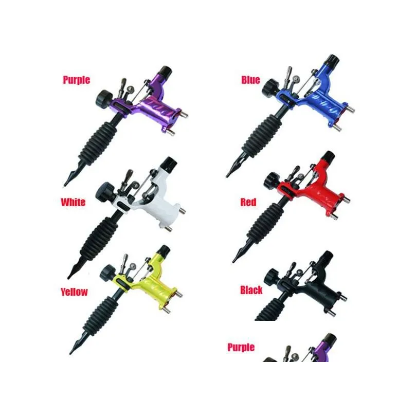 dragonfly rotary tattoo machine shader liner assorted tatoo motor kits supply 7 colors high quality tattoo guns pen machine
