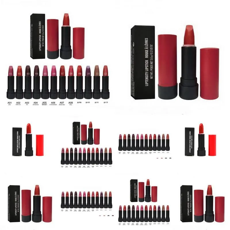 rouge a levres liptensity lipstick matte lip stick easy to wear longlasting coloris make up multicolor lipsticks