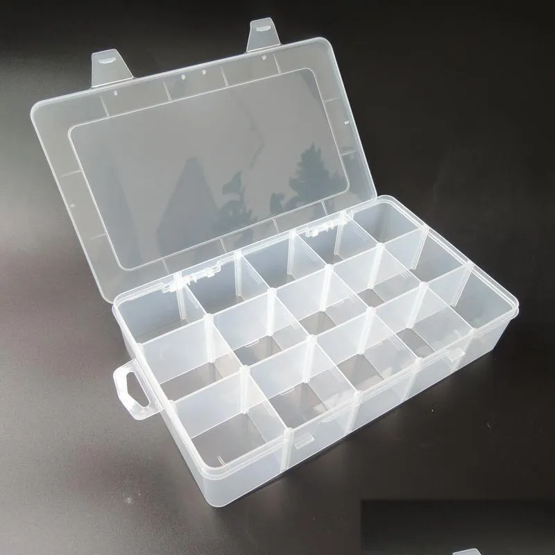 wholesaletransparent pp tool box electronic plastic parts toolbox casket smd smt container screw battery component storage case