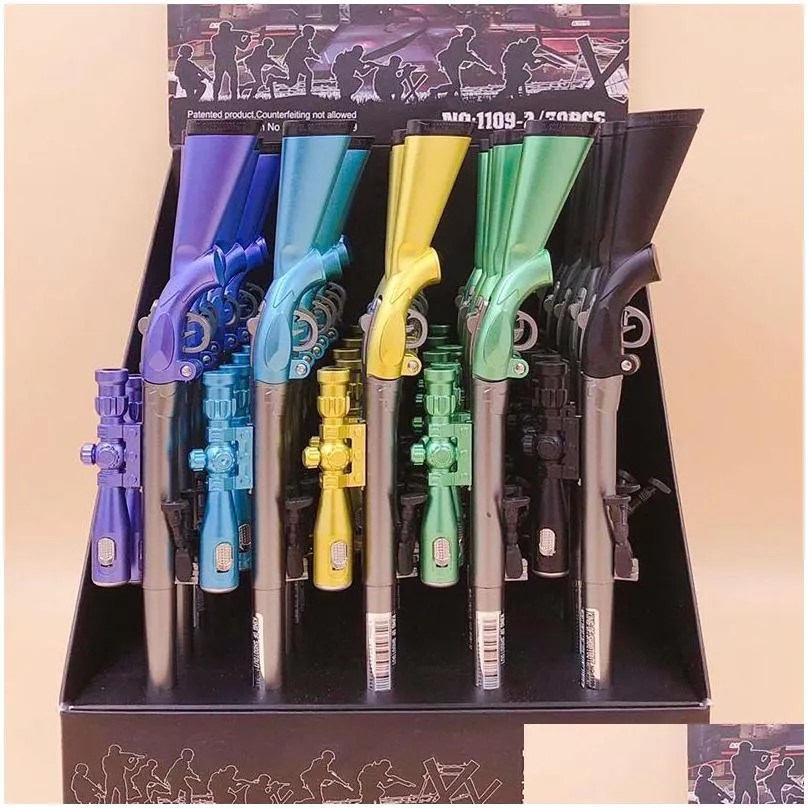 upgraded version 98 gel pen color led lights sniper rifle modeling toy pen for kids gift stationary school supplies1