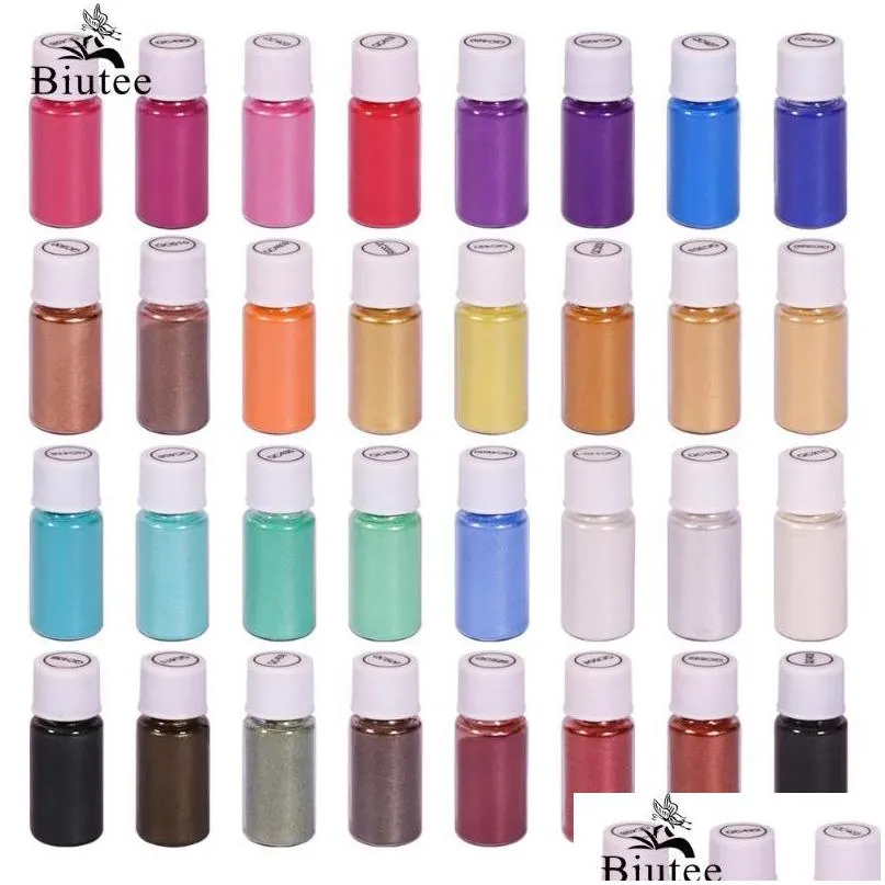 biutee 32 colors mica pigment powder epoxy resin for lip gloss nail art resin soap craft candle making bath bombs wholesale