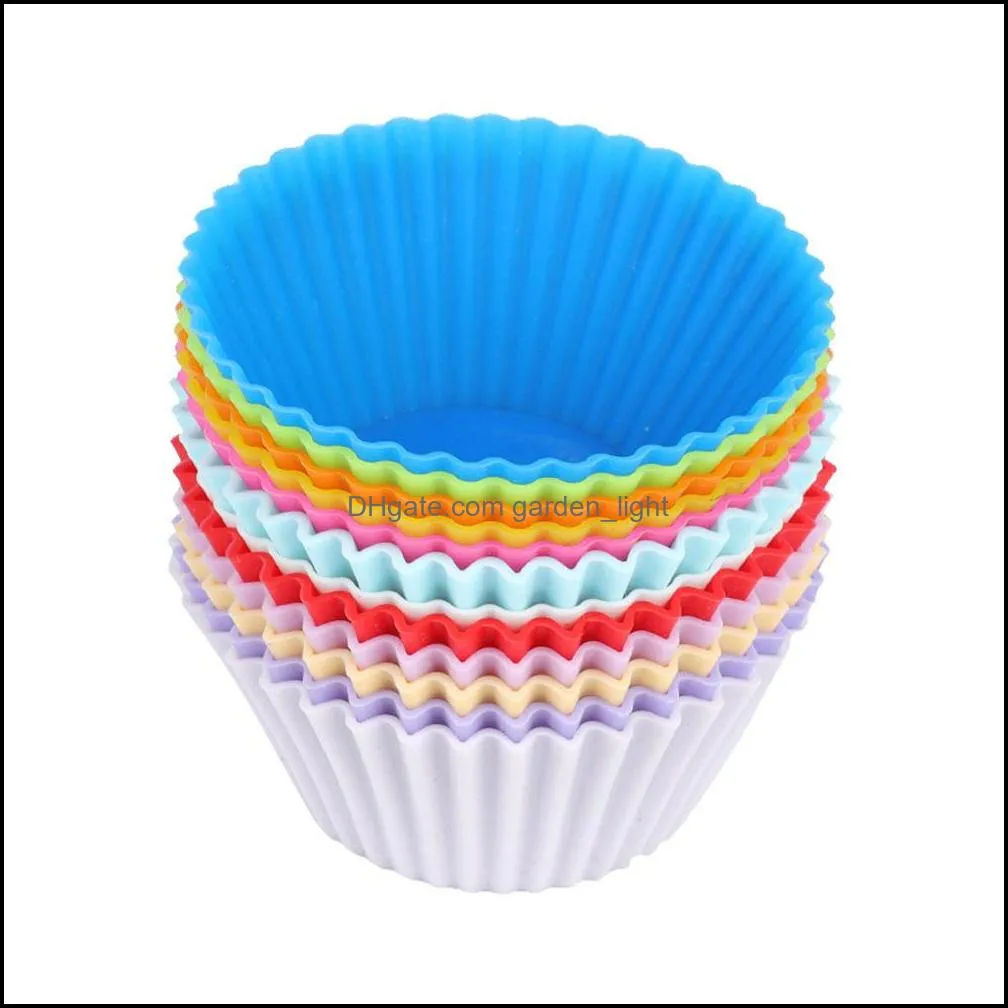 6pcs reusable cupcake muffin liners silicone baking cups cupcake liner baking cup tray case