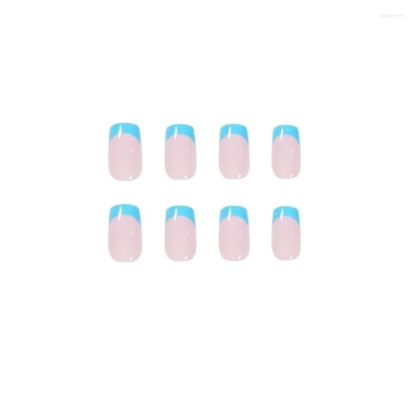 false nails 24pcs/box pink artificial full cover fashion fake nail tips french tip wearable
