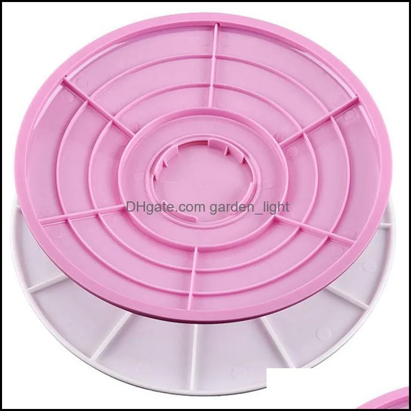 29cm plastic cake turntable rotating decorating antiskid round stand rotary table easy to store detachable bakin baking pastry
