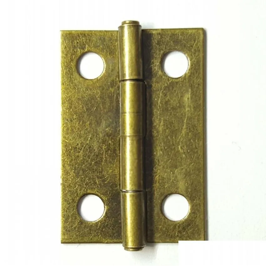 200pcs/lot 17x24mm 1 inch hinges brass / bronze optional wooden box parts small hinge iron flat hinge gift craft box decoration