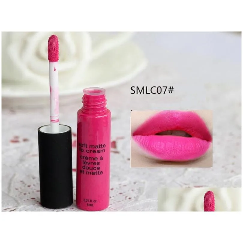 soft matte lip cream lipgloss matte liquid lipstick natural velvet waterproof longlasting 8ml makeup lip gloss