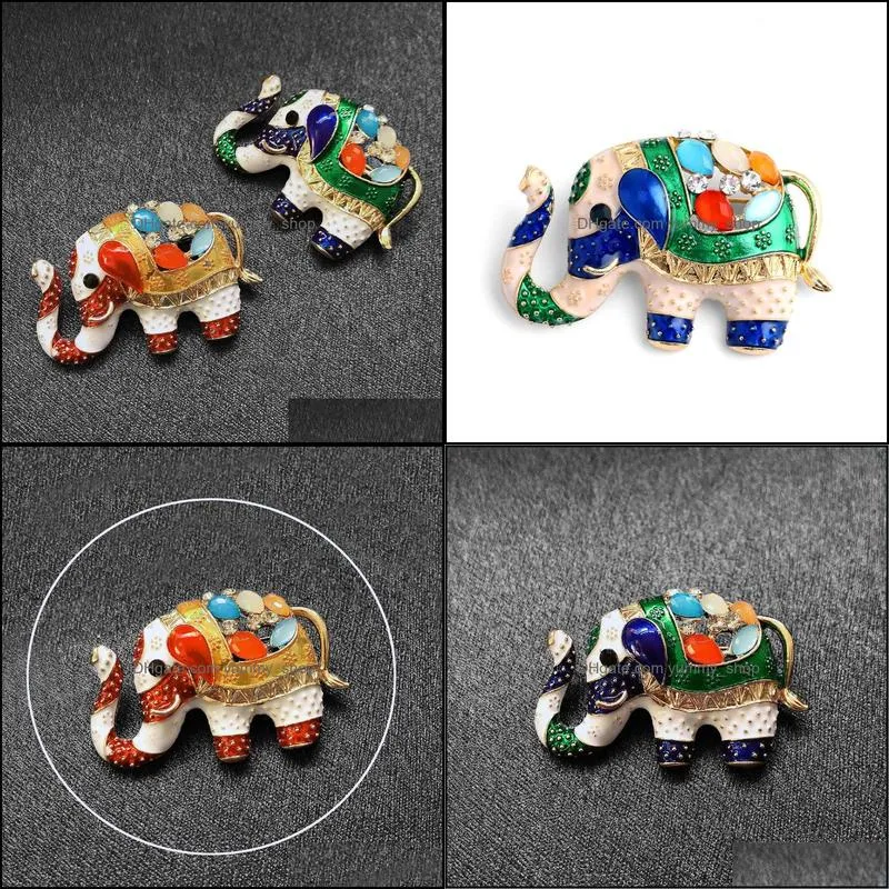elephant shape brooch colorful enamel resin brooches pins for women kids scarf clothes hat accessories