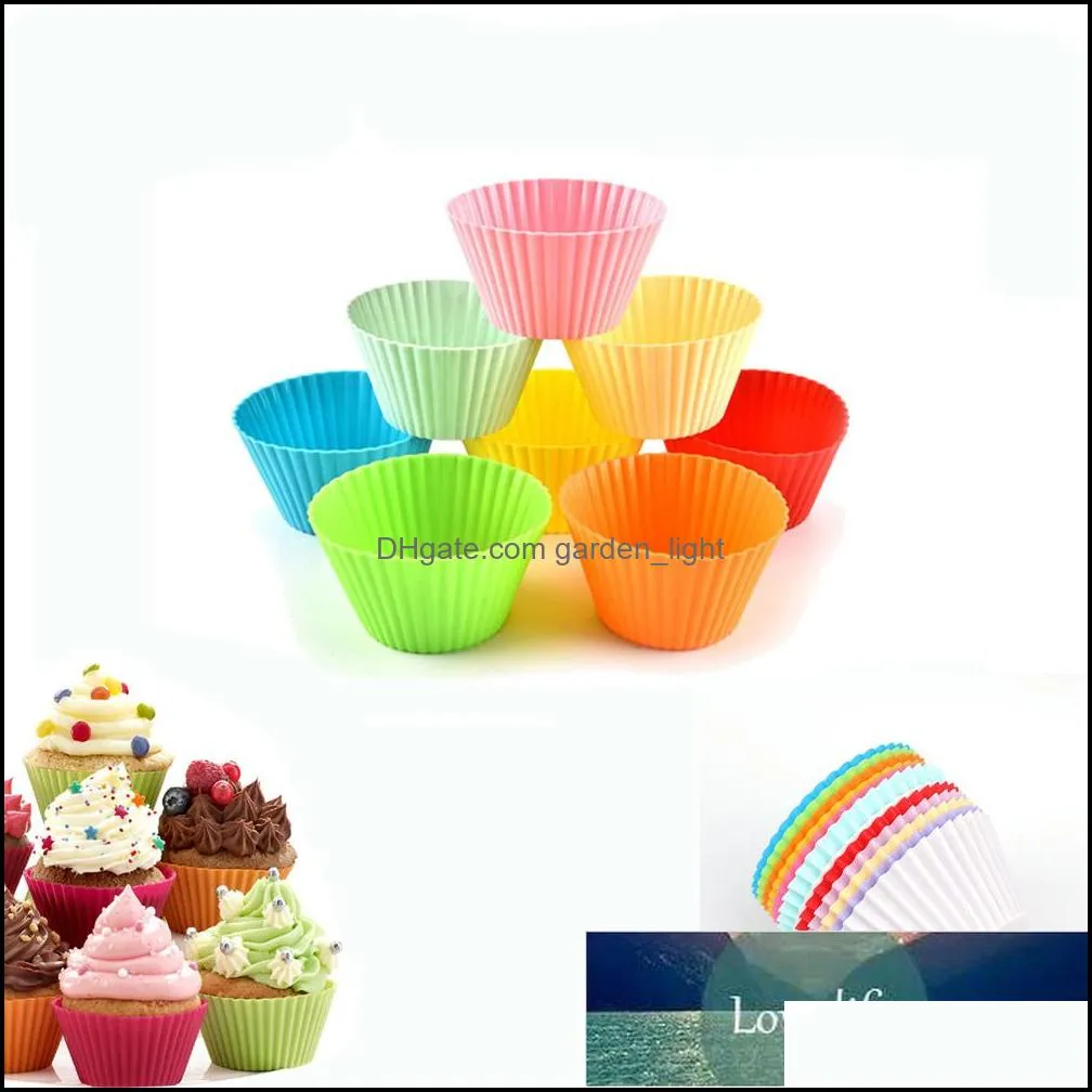 6pcs reusable cupcake muffin liners silicone baking cups cupcake liner baking cup tray case