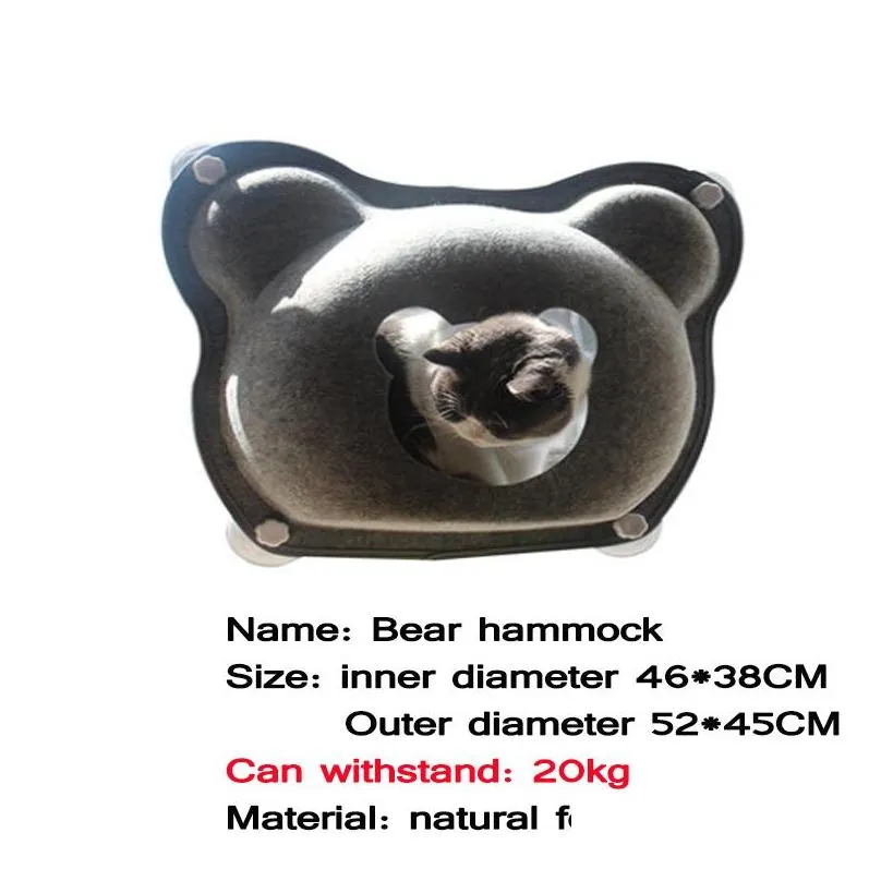  pet hammock beds bearing 20kg cat window lounger suction hammock pet cat window shelf comfortable ferret bed