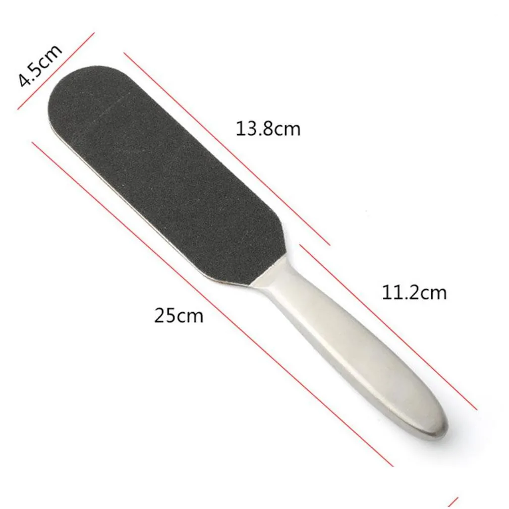 stainless steel dual sided hard dead skin callus remover foot rasp file exfoliating scrub board feet care pedicure tools black