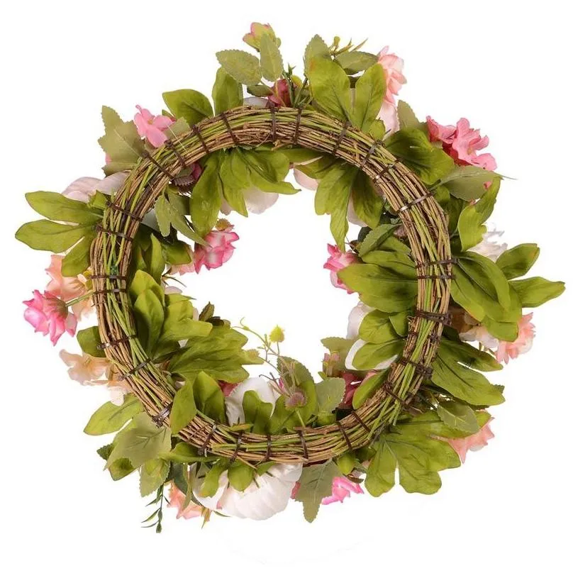 artificial flower wreath peony wreath 16inch door spring round for the front door wedding home decor