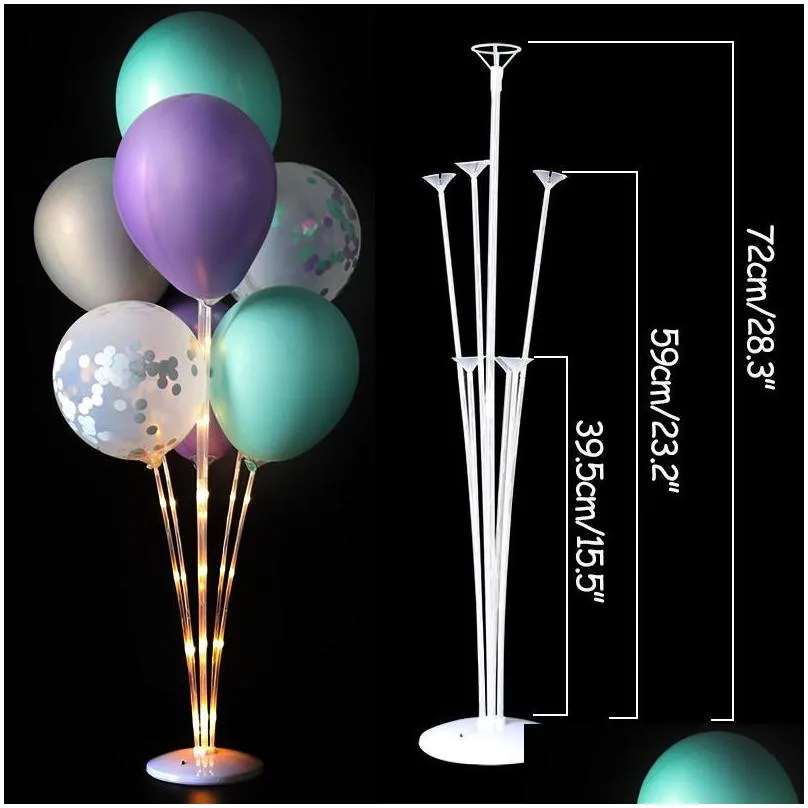 party decoration cyuan 7 tubes balloons holder column stand clear plastic balloon birthday decorations kids wedding garlands