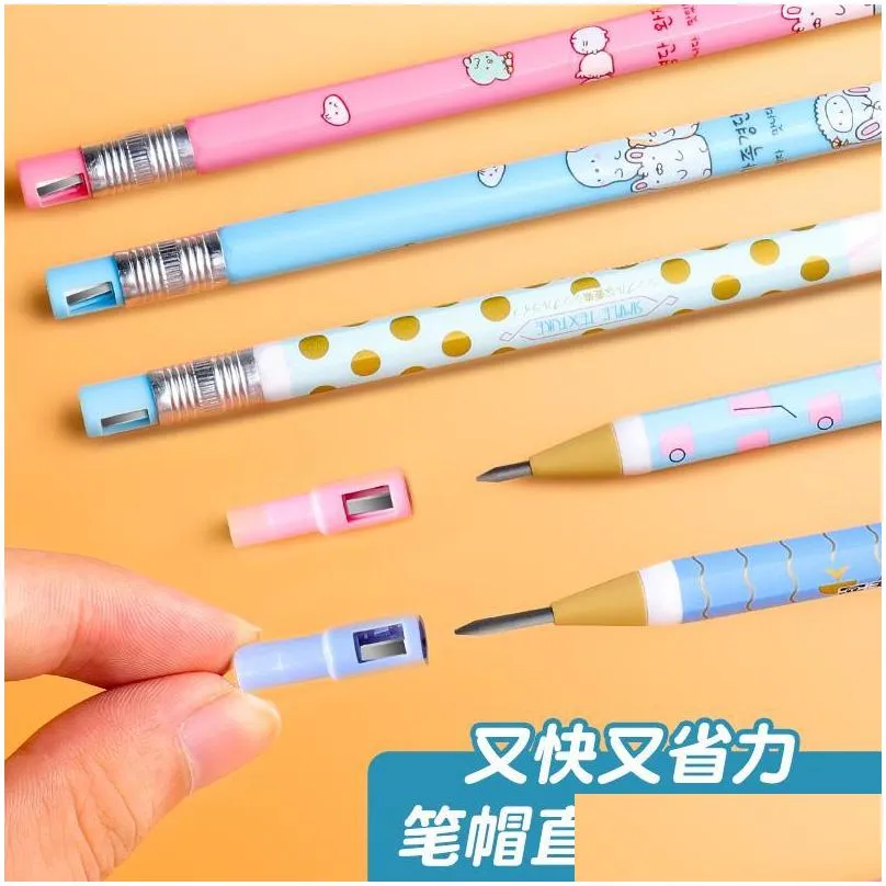 ballpoint pens mechanical pencil 2.0mm for girls boys child cute writing drawing continuously kawaii stationery school 2022 supplies