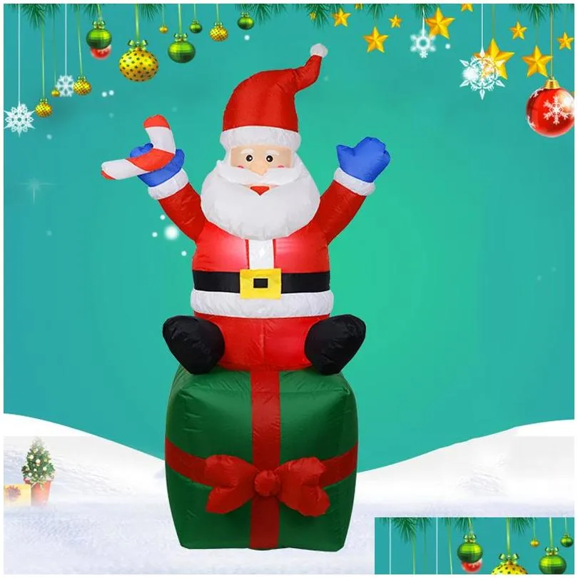 inflatable santa claus outdoors christmas decoration yard arch ornament for garden ac889