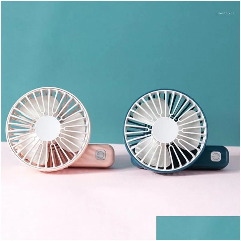 4 colors mini handhold charging small fan portable silent multispeed wind speed fan folding usb fans party gifts beauty look1