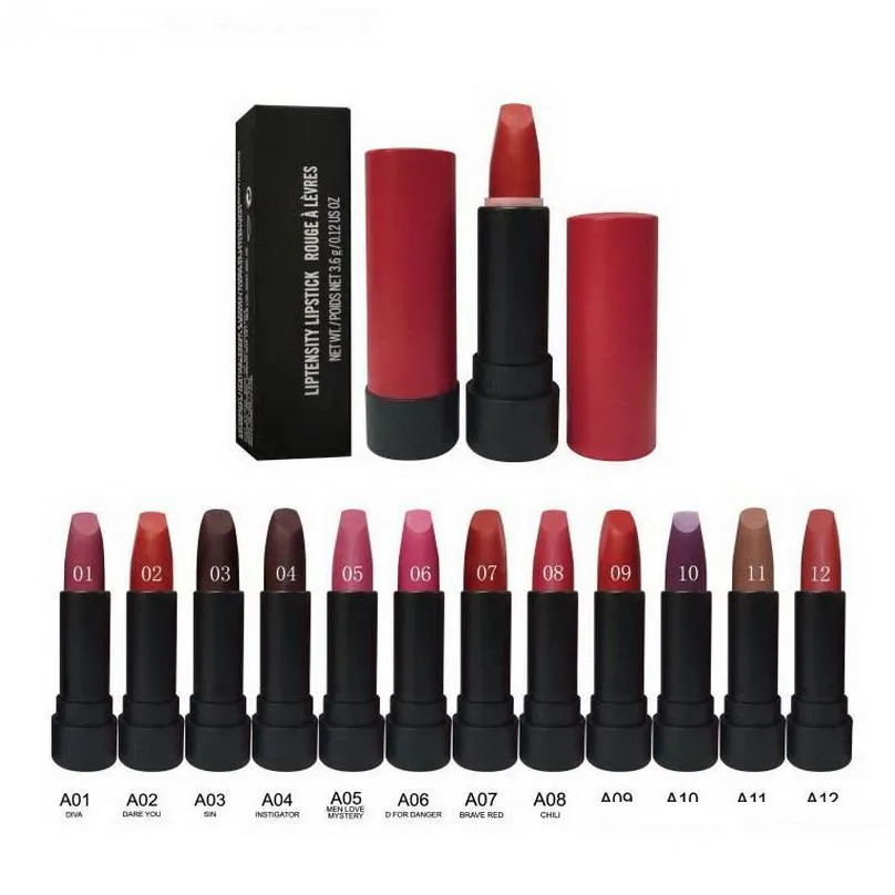 rouge a levres liptensity lipstick matte lip stick easy to wear longlasting coloris make up multicolor lipsticks