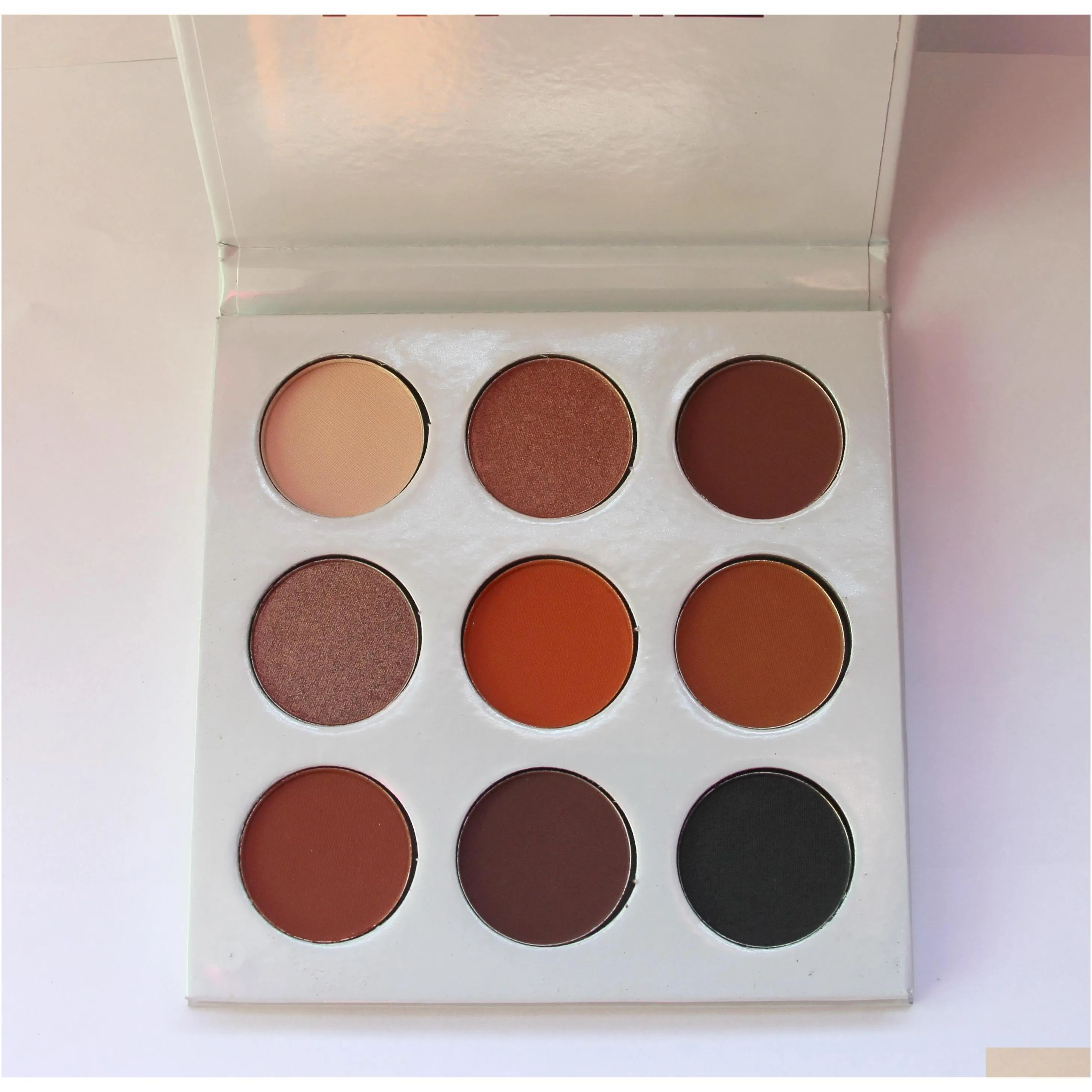 makeup 9 color bronze eyeshadow palette pressed powder palettes easy to wear brighten matte metallic shadow