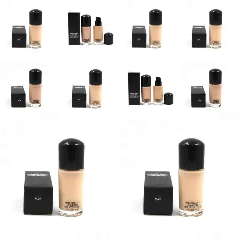 face primer makeup foundation spf 15 moisturizer cream liquid shade woman high coverage nc20 nc40 30ml wholesale make up foundations