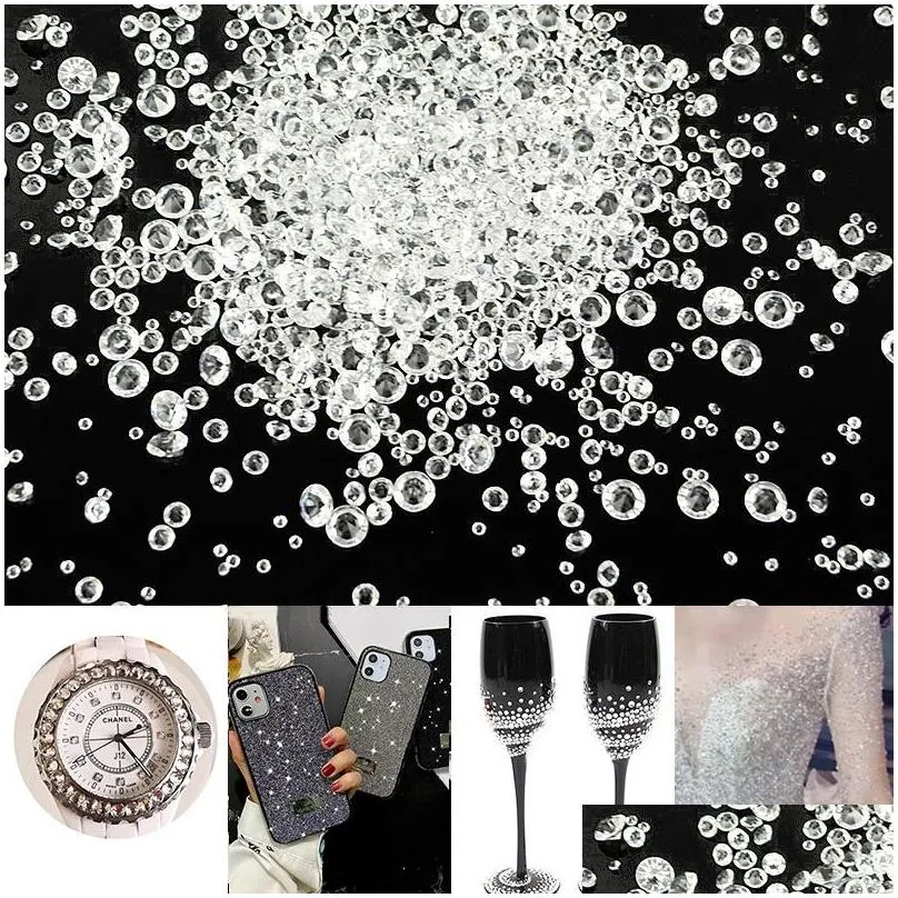 party decoration 4000pcs/pack confetti wedding decor acrylic crystals supplies celebration 2.57.5mm tiny diamond table scatter