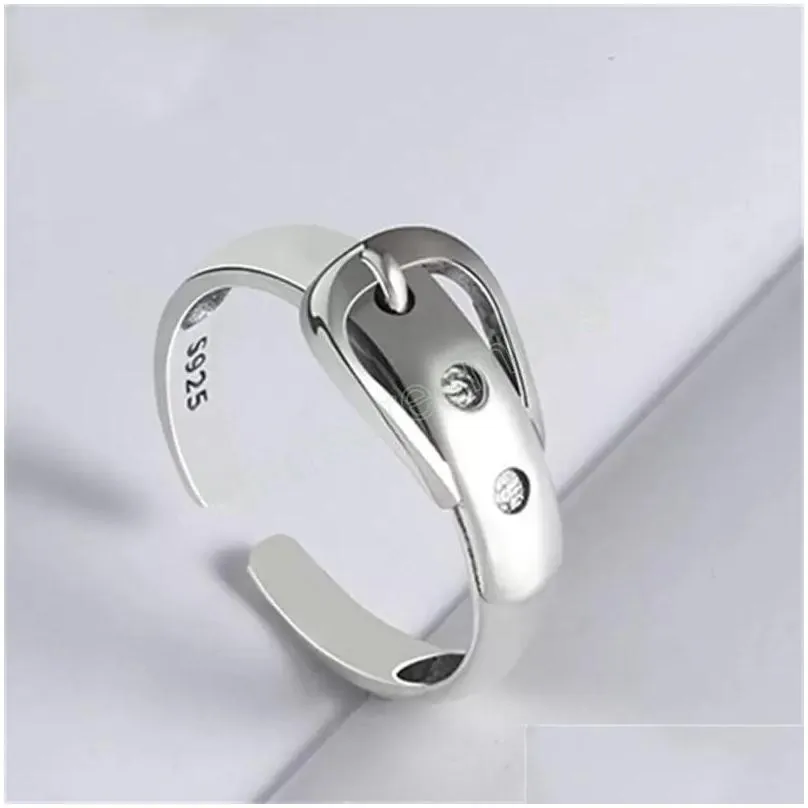 wave ring real 925 sterling silver belt fine jewelry for charm women birthday party accessories gift