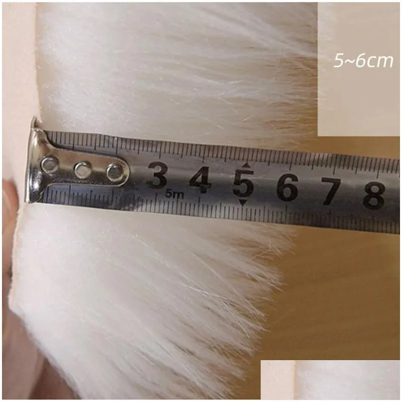 white faux fur rug bedside rugs rectangle soft faux sheepskin fur area rugs shaggy silky plush carpet for bedroom floor