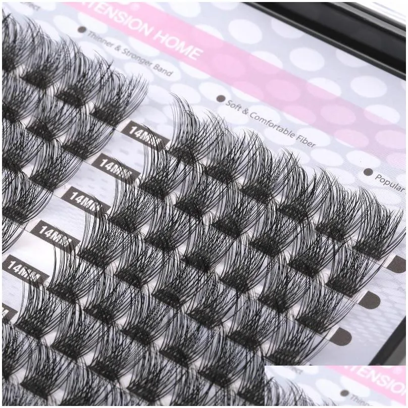 false eyelashes muselash 120 cluster individual segmented tufts matte black bulk volume diy lashes extensions