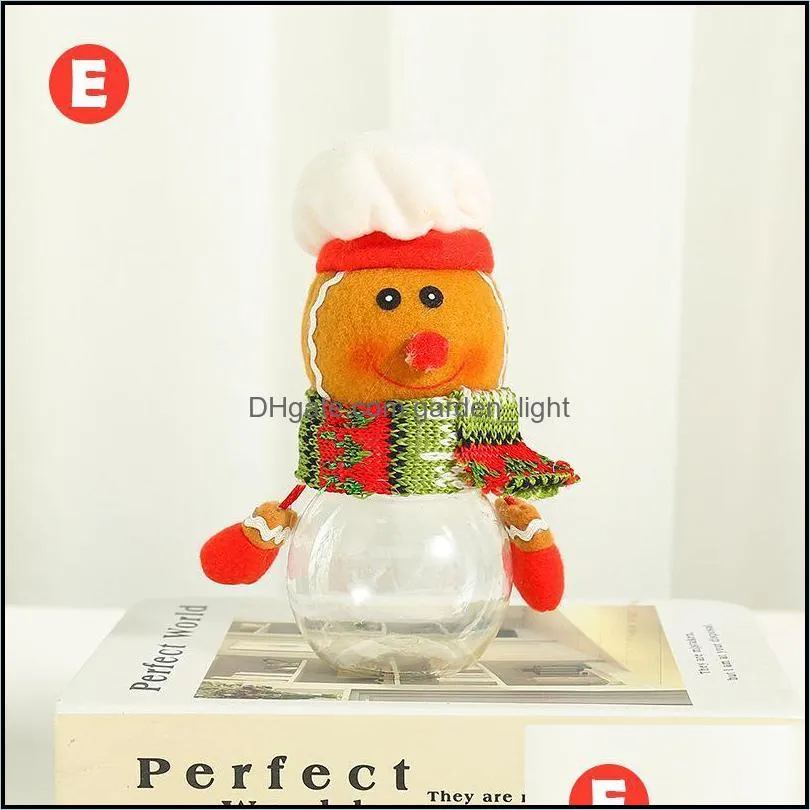 plastic candy jar christmas theme small gift bags christmas candy box crafts home party decorations wholesale