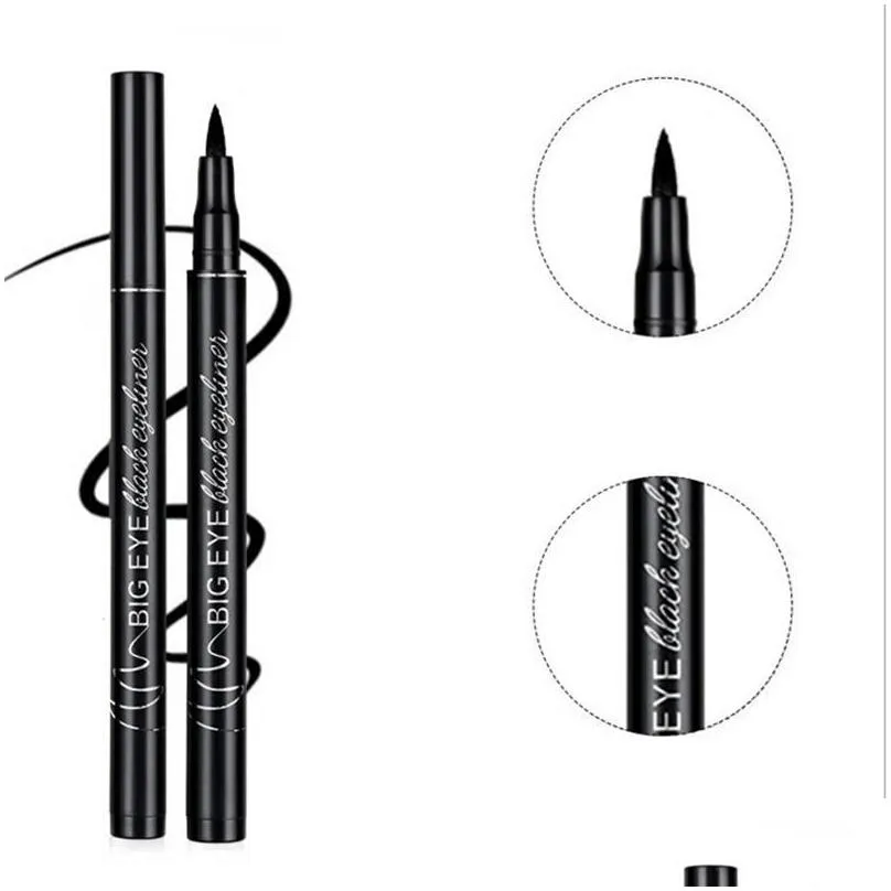 women comestic eye liner pencil makeup professional crayon eyes marker pen black liquid eyeliner waterproof longlasting make up