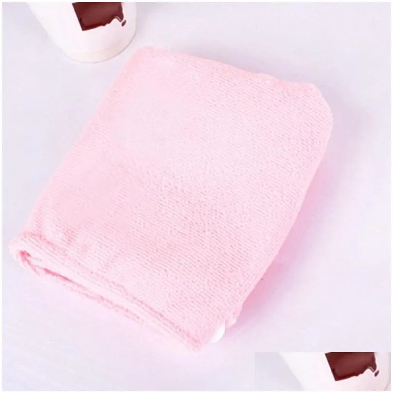towel magic microfiber hair fast drying dryer cute cartoon bath wrap hat quick cap turban dry with button practical