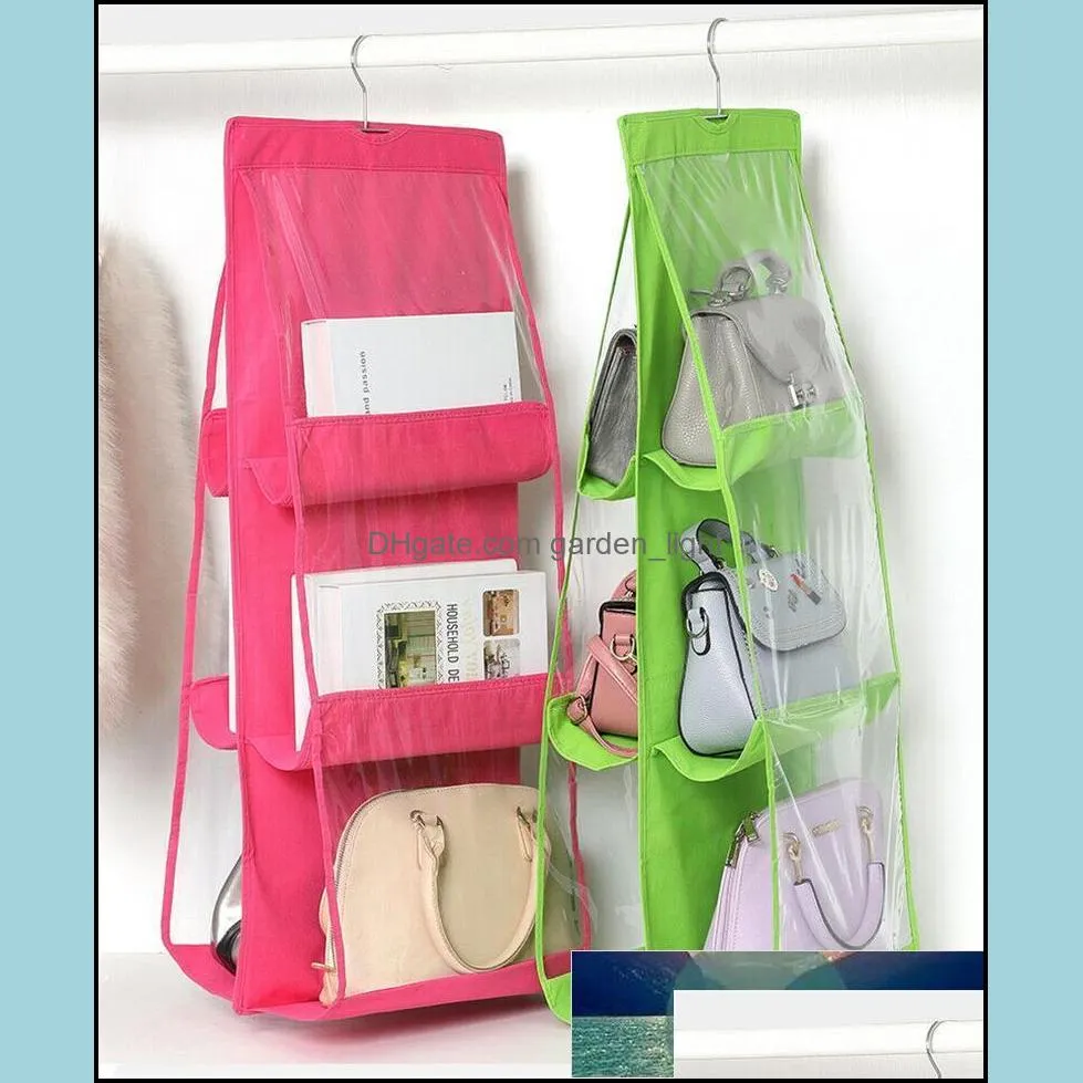 Big buyer 6 Pocket Foldable Hanging Purse Handbag Organizer for Storage  Ladies Women Large Clear Hand Bag Storage Organizer : Amazon.in: Home &  Kitchen