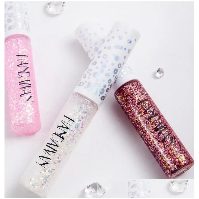 handaiyan color liquid eyeliner glitte maquillage 12 color packaging easy to wear crystal diamond makeup eyeliners