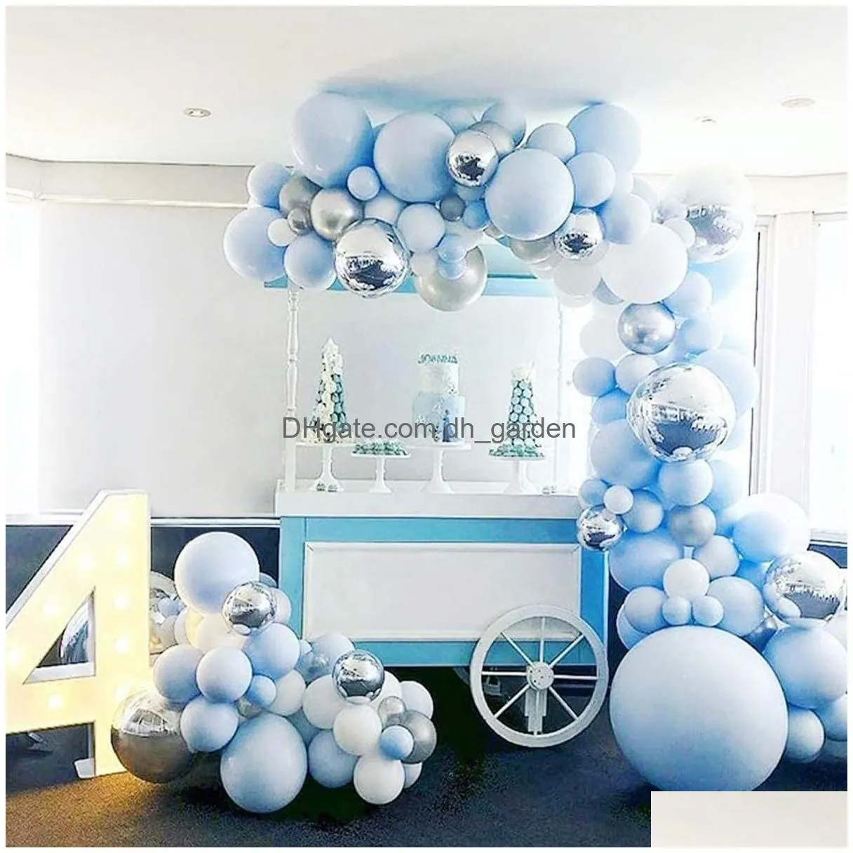 christmas party supplies blue latex balloon ocean series wedding chain package