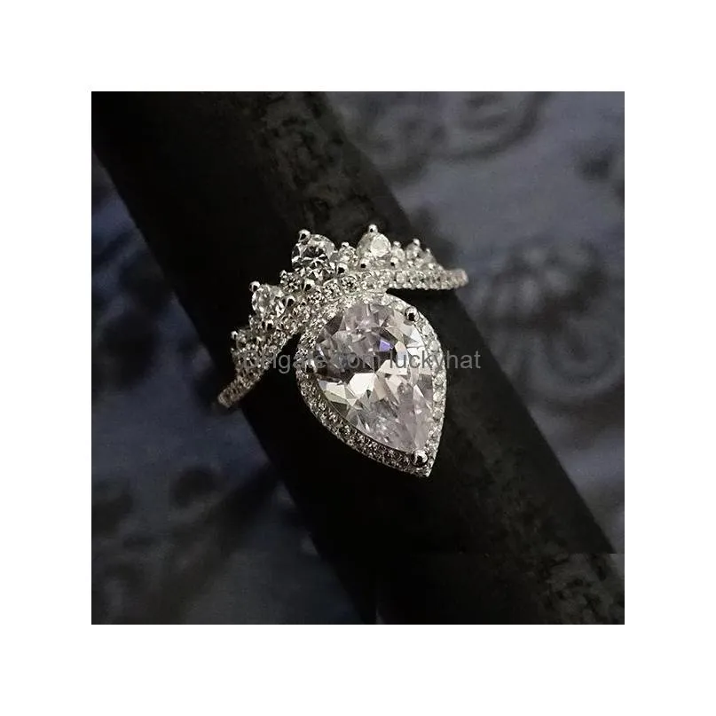 fashion jewelry boutique big drop crystal ring lady ring