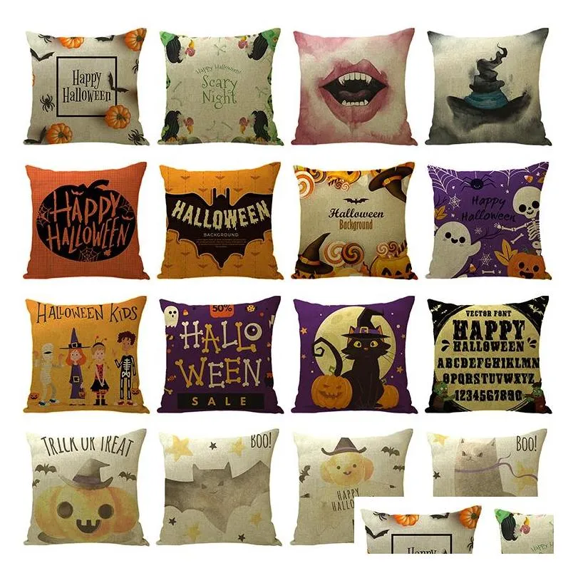 107 designs halloween pillowcases halloween witch pumpkin design cushion pillow cover square pillow case pillow slip halloween