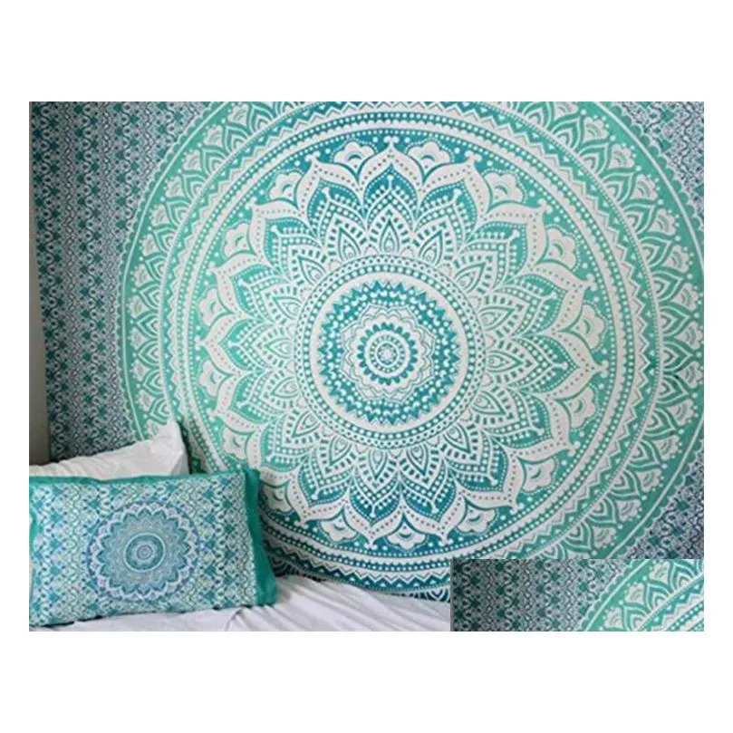 polyester wall hanging decor tapestry 21 designs bohemian mandala beach towels hippie throw map yoga mat shawl multifunctional bath