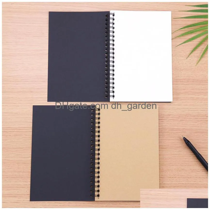 kraft cover notebook journal blank notepads diary notebook planner with unlined paper for travelers 2 sizes