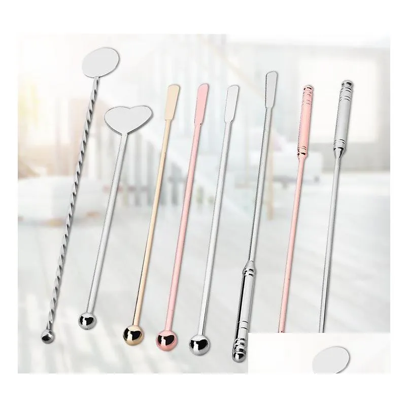 martini cocktail stirring rod 304 stainless steel bar stirrers cocktail decoration bar bartender tools 