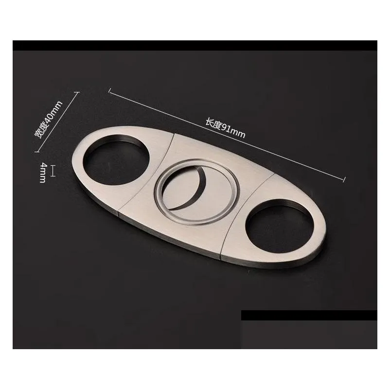 stainless steel cigar cutter 5 styles small double blades cigar scissors pure metal / metal with plastic cut cigar devices